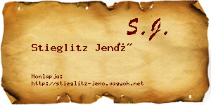 Stieglitz Jenő névjegykártya